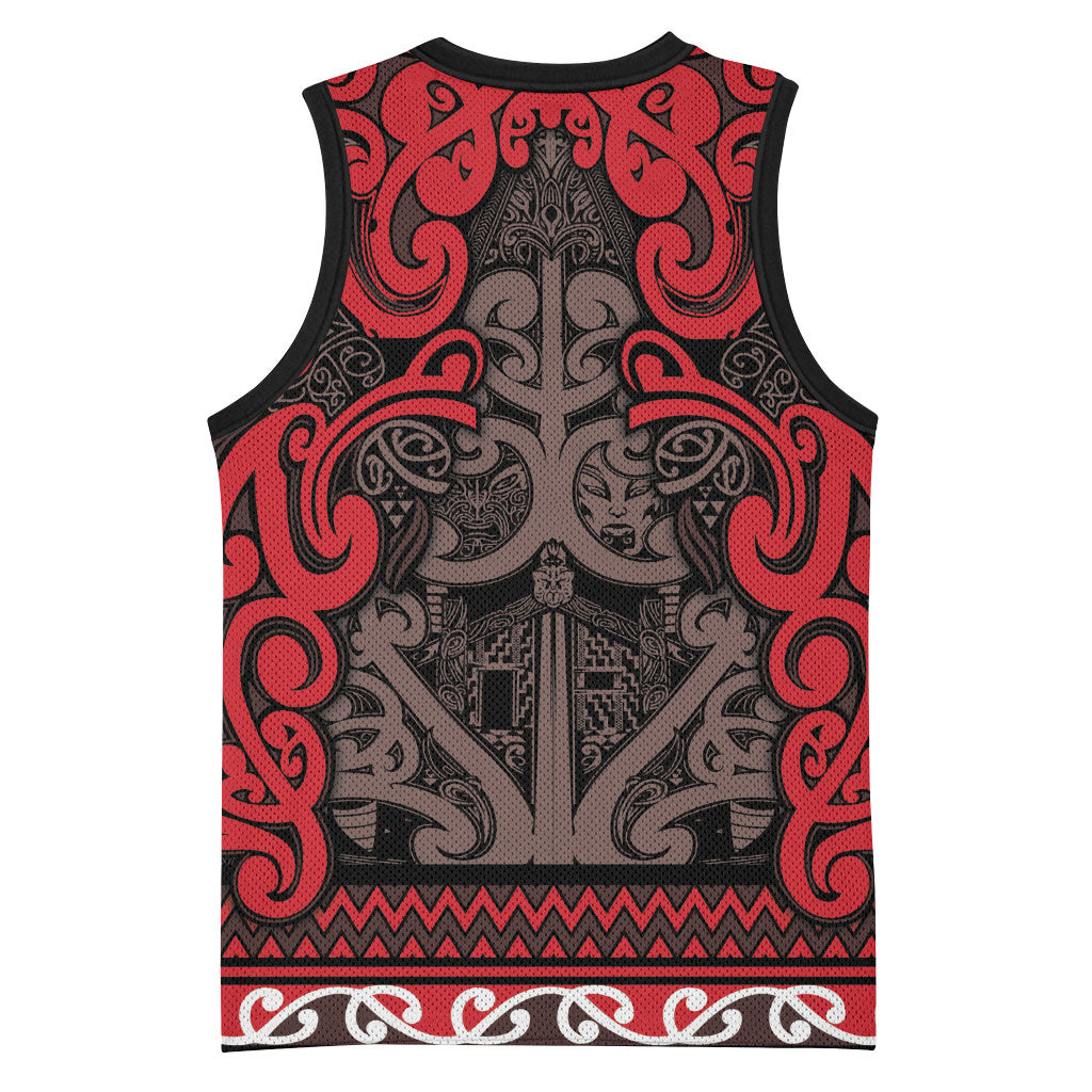 Aotearoa Iwi Ngati Awa Basketball Jersey Maori Wharenui House Tribal Pattern