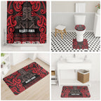 Aotearoa Iwi Ngati Awa Bathroom Set Maori Wharenui House Tribal Pattern