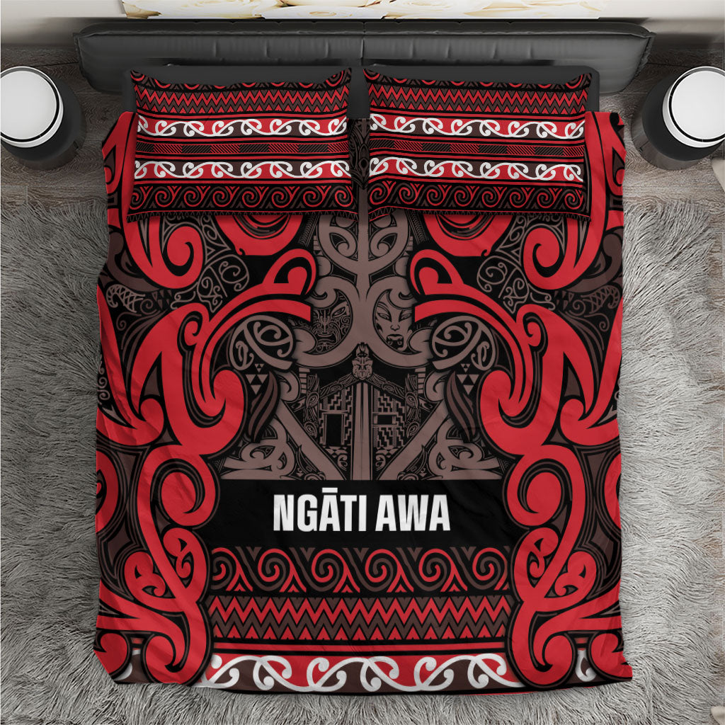 Aotearoa Iwi Ngati Awa Bedding Set Maori Wharenui House Tribal Pattern