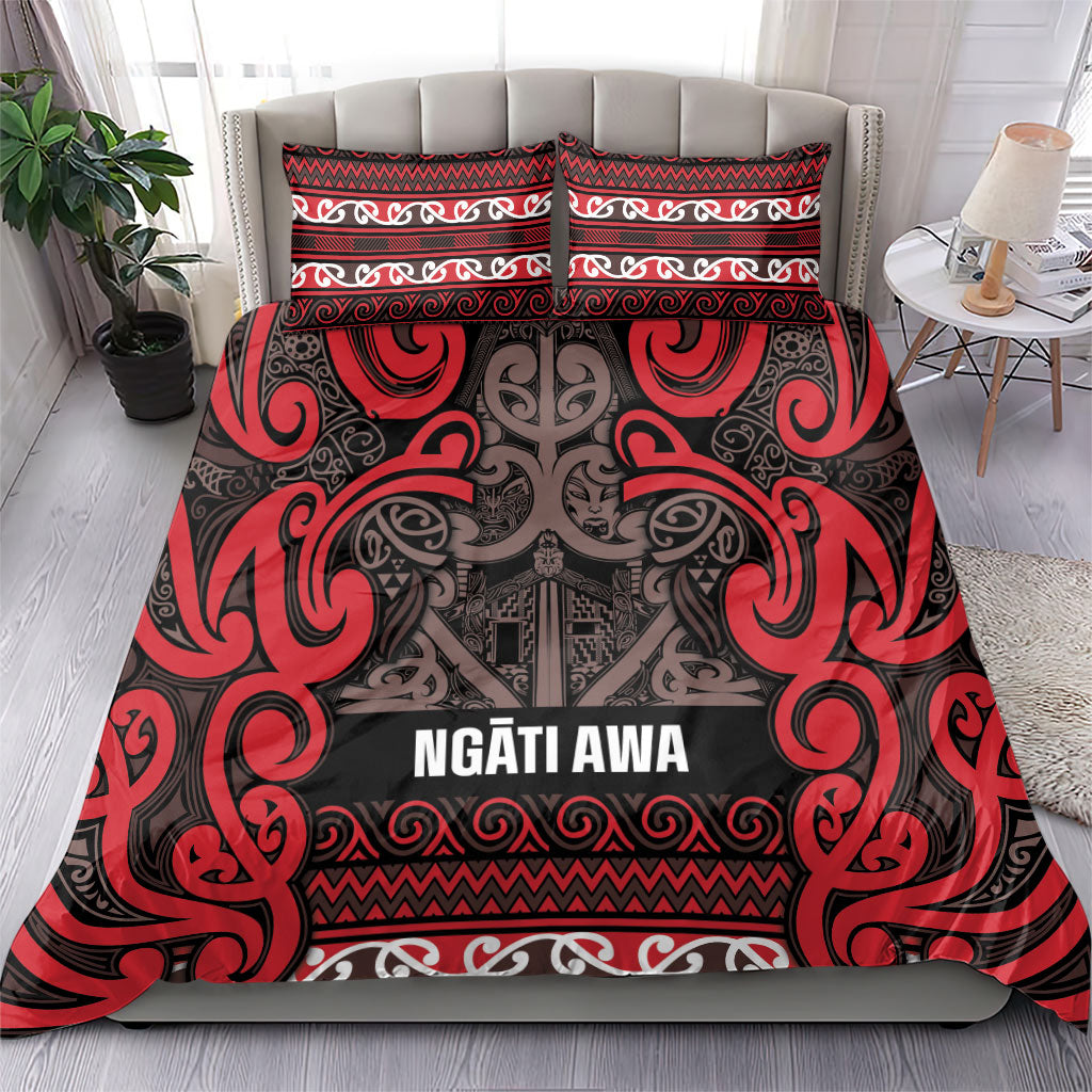 Aotearoa Iwi Ngati Awa Bedding Set Maori Wharenui House Tribal Pattern