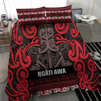 Aotearoa Iwi Ngati Awa Bedding Set Maori Wharenui House Tribal Pattern