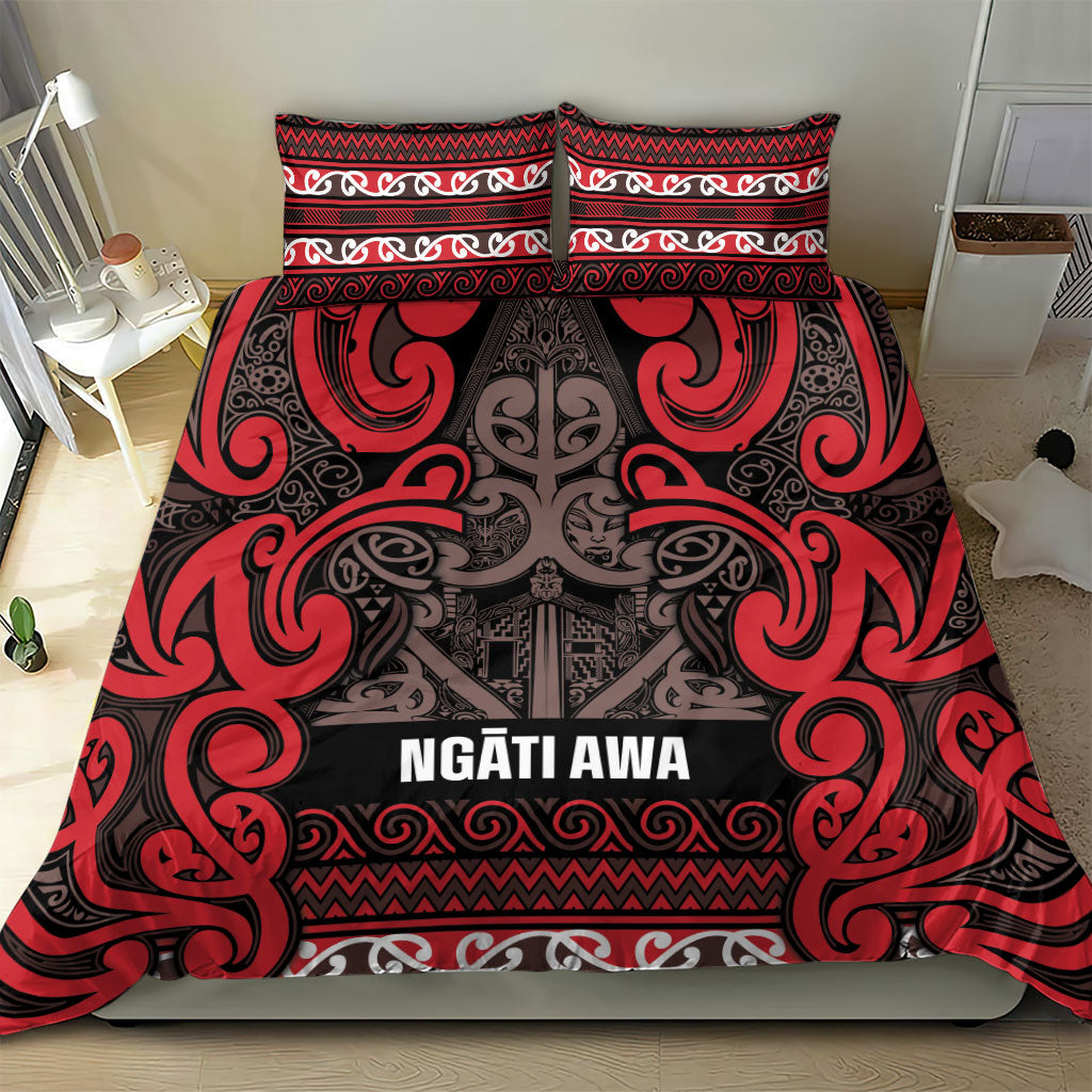 Aotearoa Iwi Ngati Awa Bedding Set Maori Wharenui House Tribal Pattern