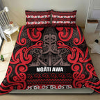 Aotearoa Iwi Ngati Awa Bedding Set Maori Wharenui House Tribal Pattern