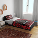 Aotearoa Iwi Ngati Awa Bedding Set Maori Wharenui House Tribal Pattern