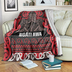 Aotearoa Iwi Ngati Awa Blanket Maori Wharenui House Tribal Pattern