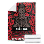 Aotearoa Iwi Ngati Awa Blanket Maori Wharenui House Tribal Pattern
