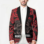Aotearoa Iwi Ngati Awa Blazer Maori Wharenui House Tribal Pattern