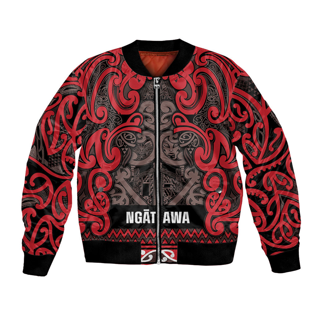 Aotearoa Iwi Ngati Awa Bomber Jacket Maori Wharenui House Tribal Pattern
