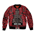 Aotearoa Iwi Ngati Awa Bomber Jacket Maori Wharenui House Tribal Pattern