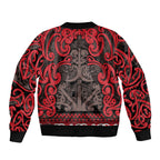 Aotearoa Iwi Ngati Awa Bomber Jacket Maori Wharenui House Tribal Pattern