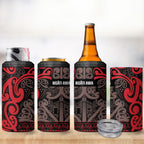 Aotearoa Iwi Ngati Awa 4 in 1 Can Cooler Tumbler Maori Wharenui House Tribal Pattern
