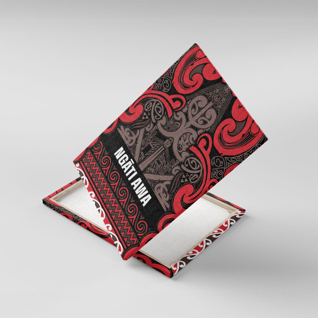 Aotearoa Iwi Ngati Awa Canvas Wall Art Maori Wharenui House Tribal Pattern
