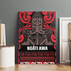 Aotearoa Iwi Ngati Awa Canvas Wall Art Maori Wharenui House Tribal Pattern