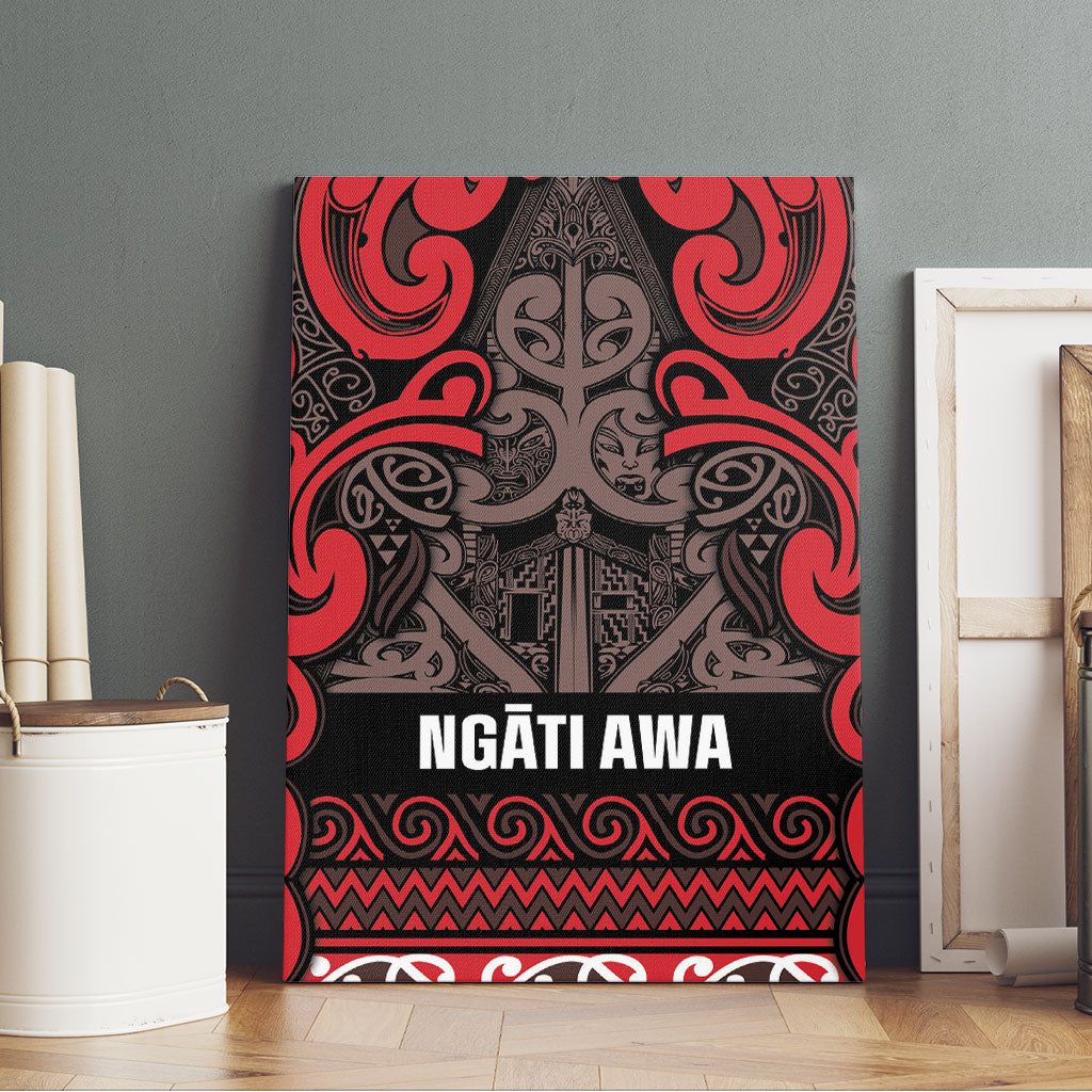 Aotearoa Iwi Ngati Awa Canvas Wall Art Maori Wharenui House Tribal Pattern