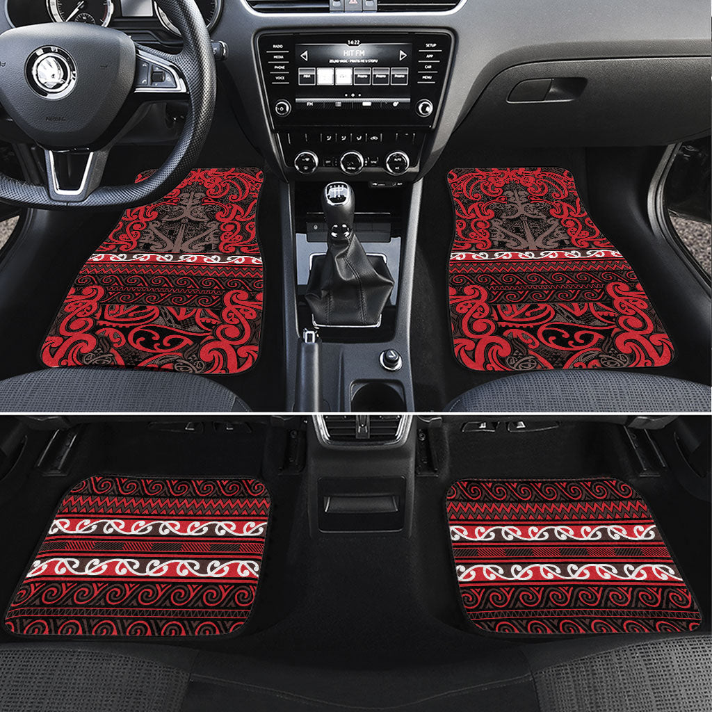 Aotearoa Iwi Ngati Awa Car Mats Maori Wharenui House Tribal Pattern