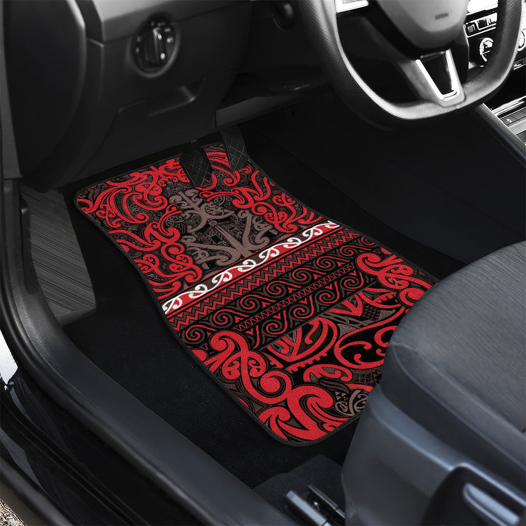 Aotearoa Iwi Ngati Awa Car Mats Maori Wharenui House Tribal Pattern
