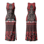 Aotearoa Iwi Ngati Awa Couples Matching Tank Maxi Dress and Hawaiian Shirt Maori Wharenui House Tribal Pattern