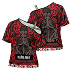 Aotearoa Iwi Ngati Awa Cross Shoulder Shirt Maori Wharenui House Tribal Pattern