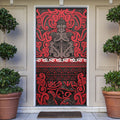 Aotearoa Iwi Ngati Awa Door Cover Maori Wharenui House Tribal Pattern