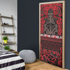 Aotearoa Iwi Ngati Awa Door Cover Maori Wharenui House Tribal Pattern