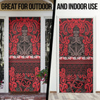Aotearoa Iwi Ngati Awa Door Cover Maori Wharenui House Tribal Pattern