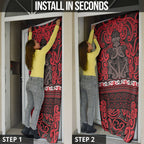 Aotearoa Iwi Ngati Awa Door Cover Maori Wharenui House Tribal Pattern