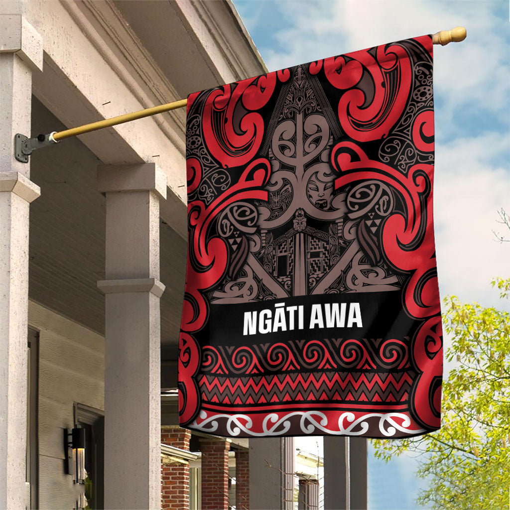 Aotearoa Iwi Ngati Awa Garden Flag Maori Wharenui House Tribal Pattern