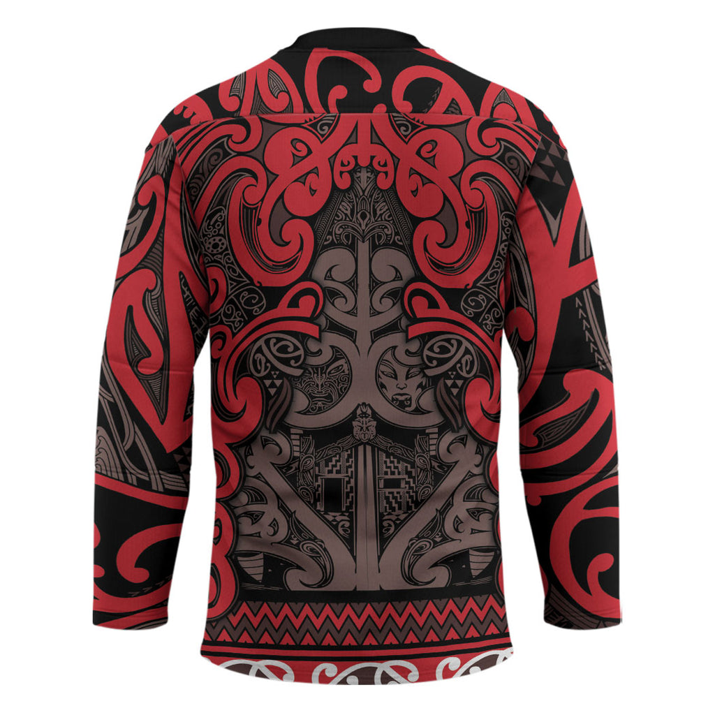 Aotearoa Iwi Ngati Awa Hockey Jersey Maori Wharenui House Tribal Pattern