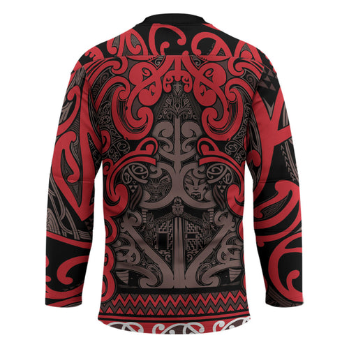 Aotearoa Iwi Ngati Awa Hockey Jersey Maori Wharenui House Tribal Pattern