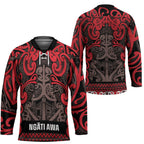 Aotearoa Iwi Ngati Awa Hockey Jersey Maori Wharenui House Tribal Pattern