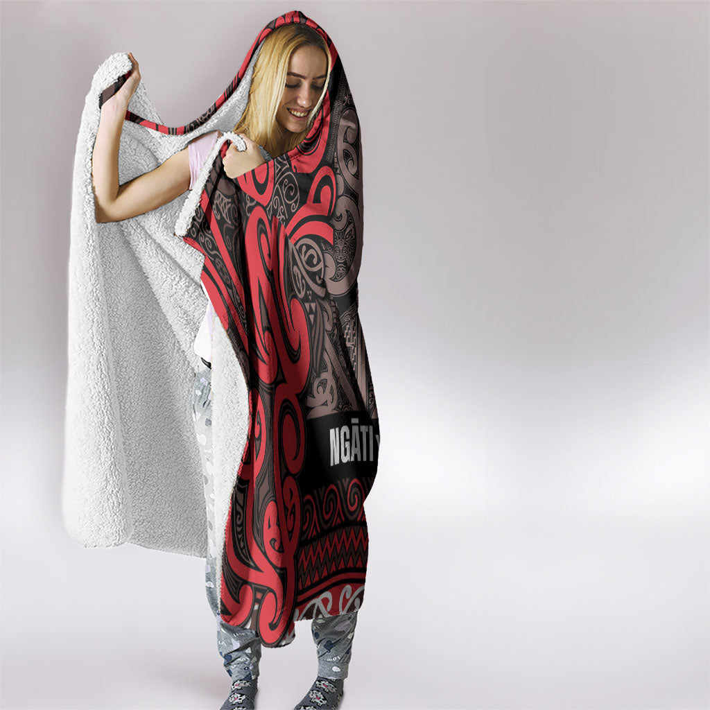 Aotearoa Iwi Ngati Awa Hooded Blanket Maori Wharenui House Tribal Pattern