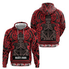 Aotearoa Iwi Ngati Awa Hoodie Maori Wharenui House Tribal Pattern