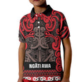 Aotearoa Iwi Ngati Awa Kid Polo Shirt Maori Wharenui House Tribal Pattern