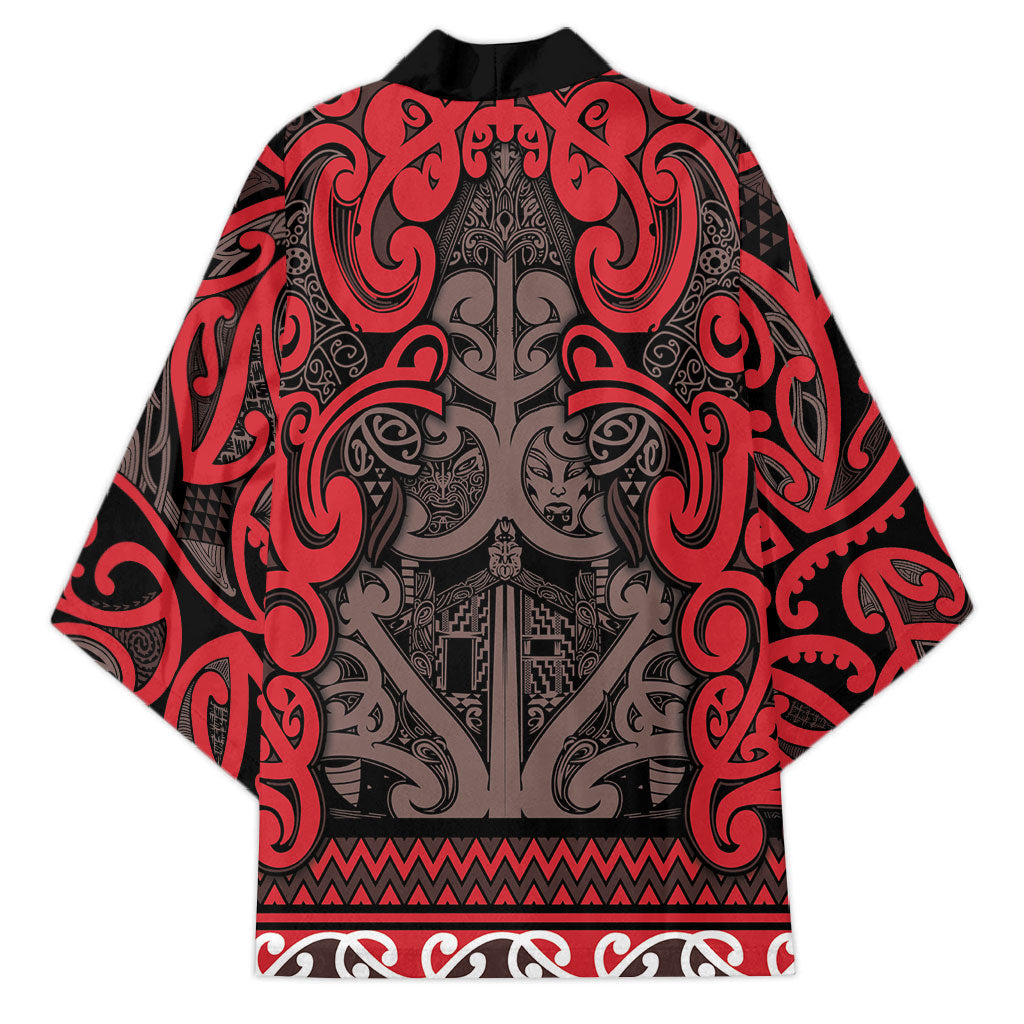 Aotearoa Iwi Ngati Awa Kimono Maori Wharenui House Tribal Pattern
