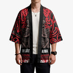 Aotearoa Iwi Ngati Awa Kimono Maori Wharenui House Tribal Pattern