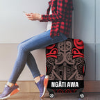 Aotearoa Iwi Ngati Awa Luggage Cover Maori Wharenui House Tribal Pattern