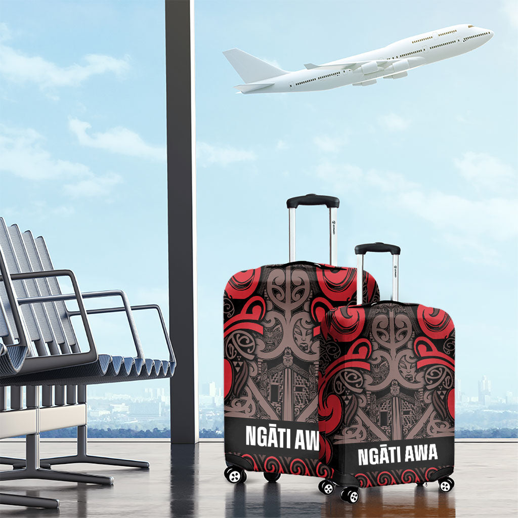 Aotearoa Iwi Ngati Awa Luggage Cover Maori Wharenui House Tribal Pattern