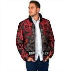 Aotearoa Iwi Ngati Awa Padded Jacket Maori Wharenui House Tribal Pattern