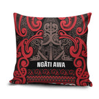 Aotearoa Iwi Ngati Awa Pillow Cover Maori Wharenui House Tribal Pattern