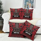 Aotearoa Iwi Ngati Awa Pillow Cover Maori Wharenui House Tribal Pattern