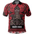 Aotearoa Iwi Ngati Awa Polo Shirt Maori Wharenui House Tribal Pattern