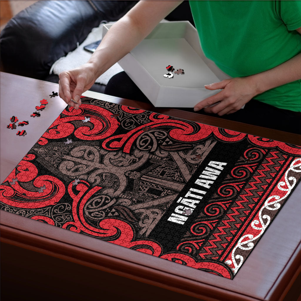 Aotearoa Iwi Ngati Awa Puzzle Maori Wharenui House Tribal Pattern