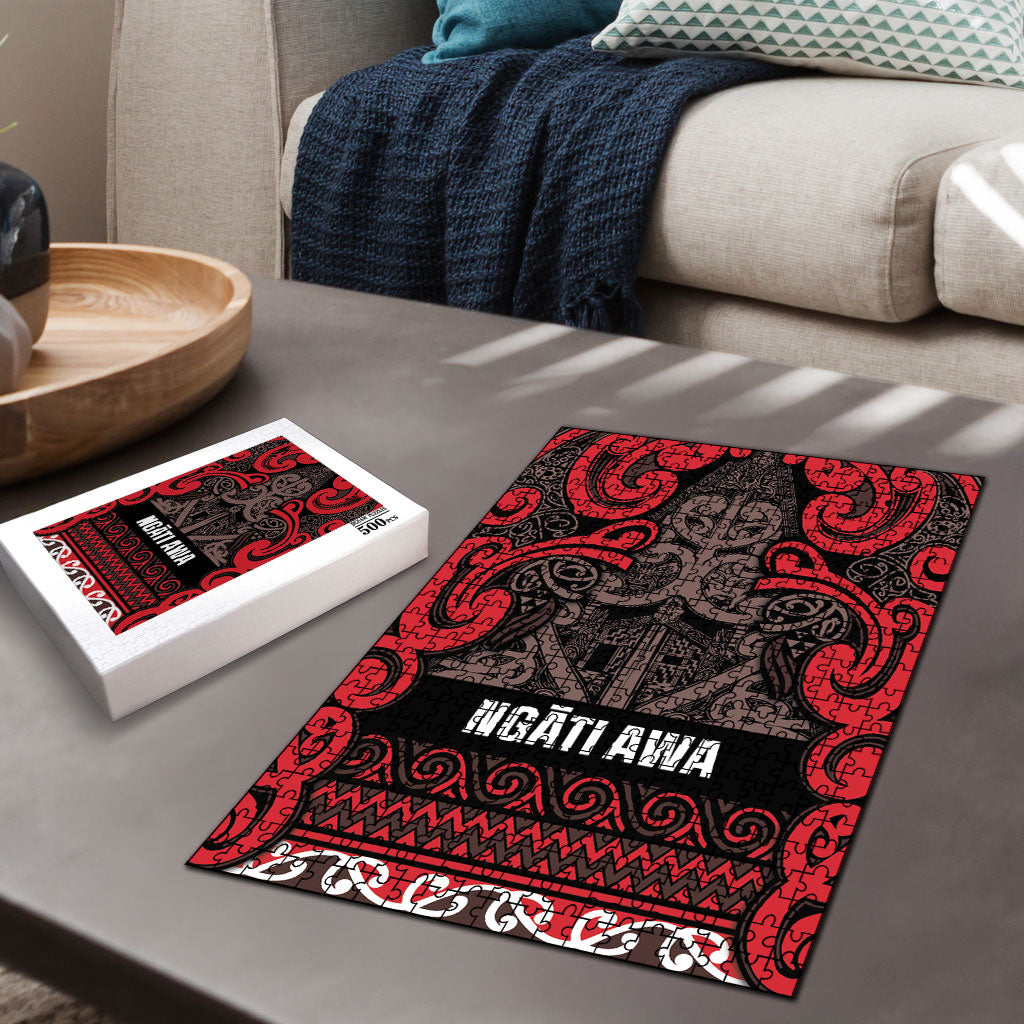 Aotearoa Iwi Ngati Awa Puzzle Maori Wharenui House Tribal Pattern