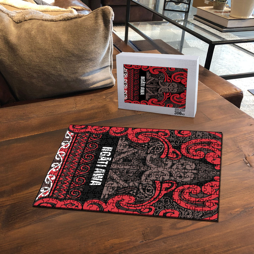 Aotearoa Iwi Ngati Awa Puzzle Maori Wharenui House Tribal Pattern