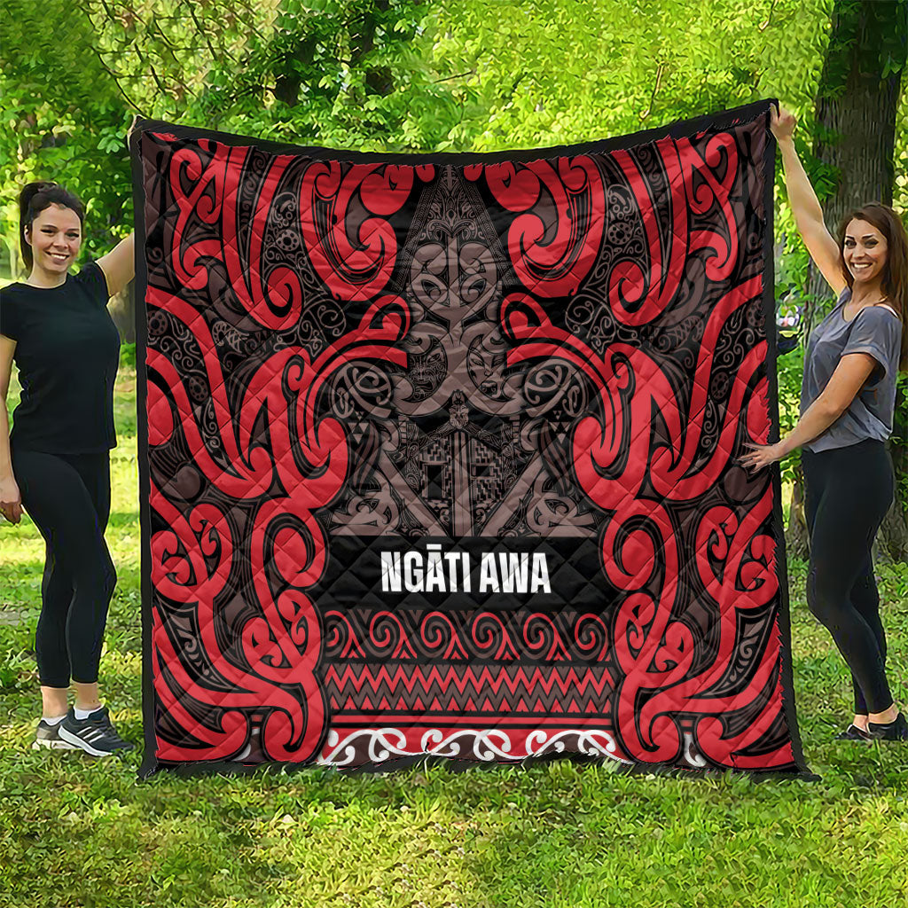 Aotearoa Iwi Ngati Awa Quilt Maori Wharenui House Tribal Pattern