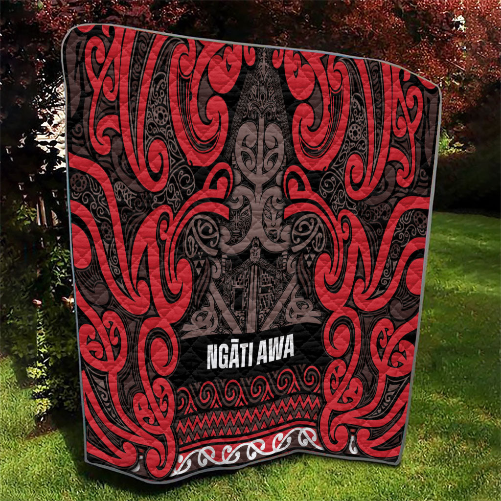 Aotearoa Iwi Ngati Awa Quilt Maori Wharenui House Tribal Pattern