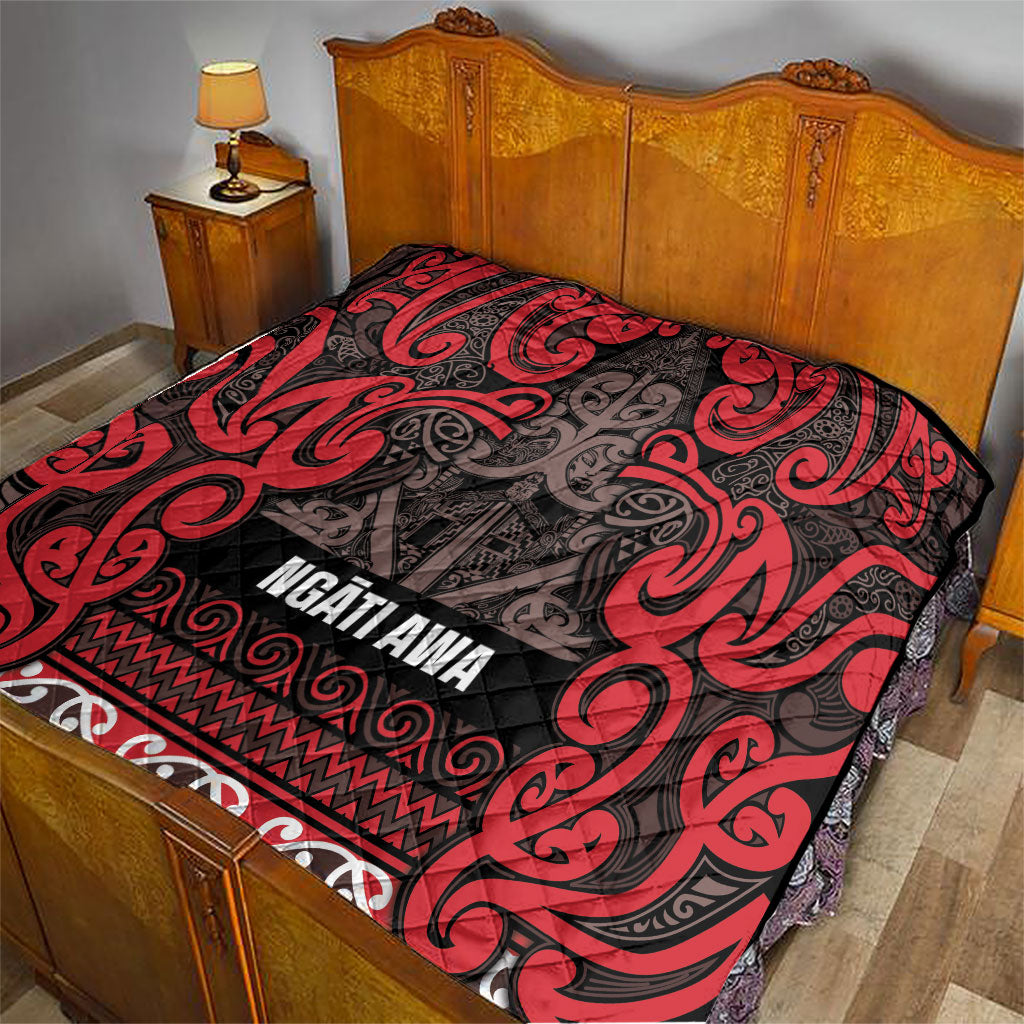 Aotearoa Iwi Ngati Awa Quilt Maori Wharenui House Tribal Pattern