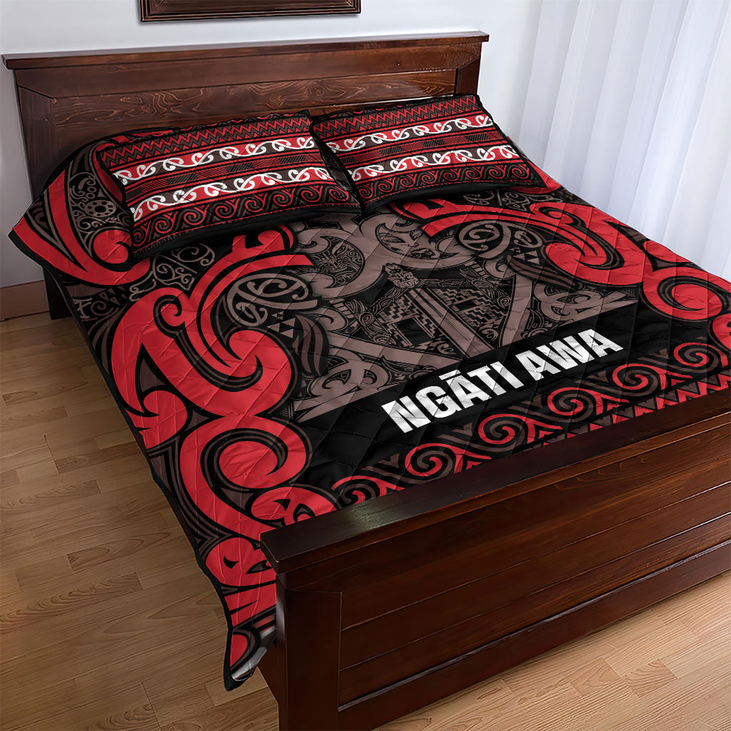 Aotearoa Iwi Ngati Awa Quilt Bed Set Maori Wharenui House Tribal Pattern