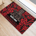 Aotearoa Iwi Ngati Awa Rubber Doormat Maori Wharenui House Tribal Pattern