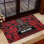 Aotearoa Iwi Ngati Awa Rubber Doormat Maori Wharenui House Tribal Pattern